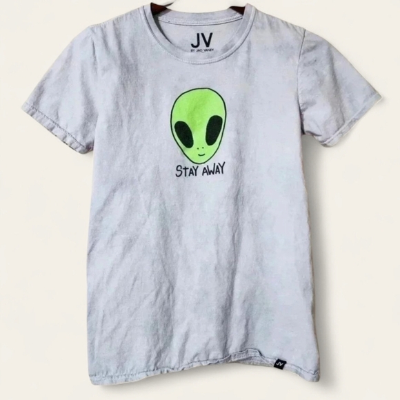 JV by Jac Vanek Stay Away Alien Tie Dye T-Shirt - Size Small - Picture 1 of 5